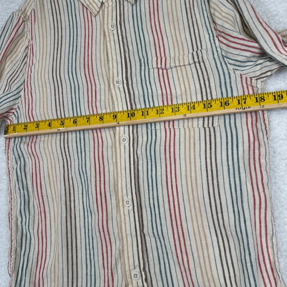 Madewell Easy Fit Striped Shirt Short Sleeve Button Up Women's size XS - Picture 3 of 10